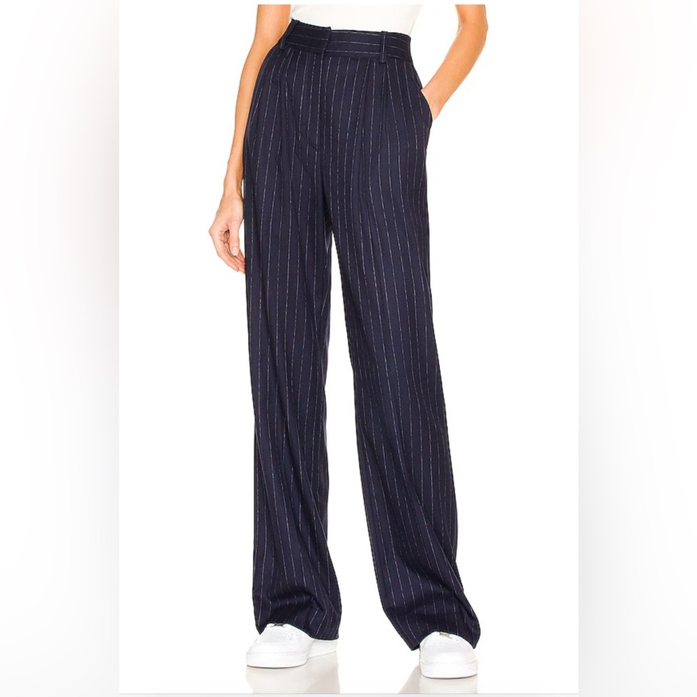 Favorite Daughter -The Favorite Pant in Navy Pinstripe